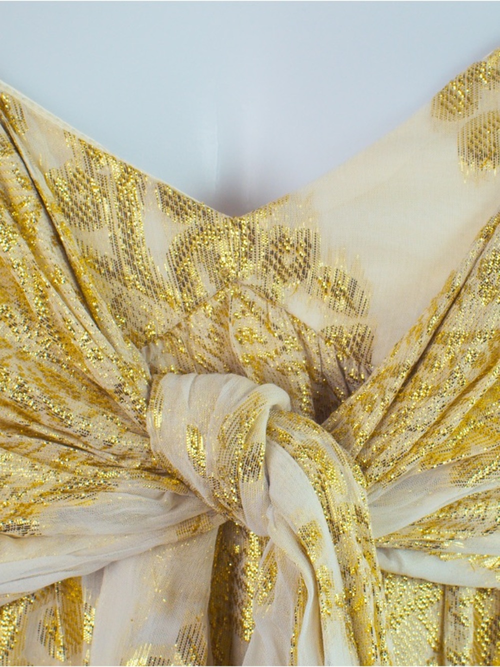 Gold Hawk RARE Vintage Y2K Metallic Babydoll Dress - Picture 6 of 14